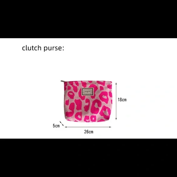 🌻Black and cream Leopard print clutch - Picture 2 of 5